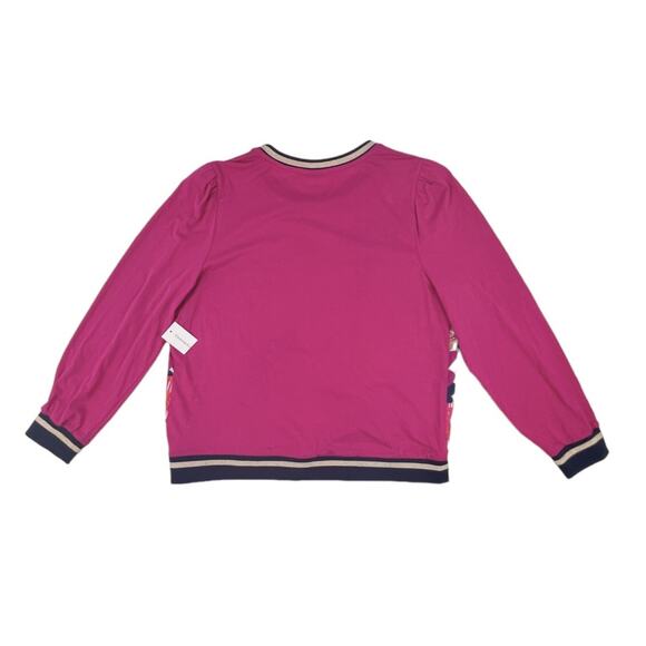 NEW Charter Club Top Womens XXL Pink Bold Pattern Silky Pullover Long sleeve - Picture 6 of 12